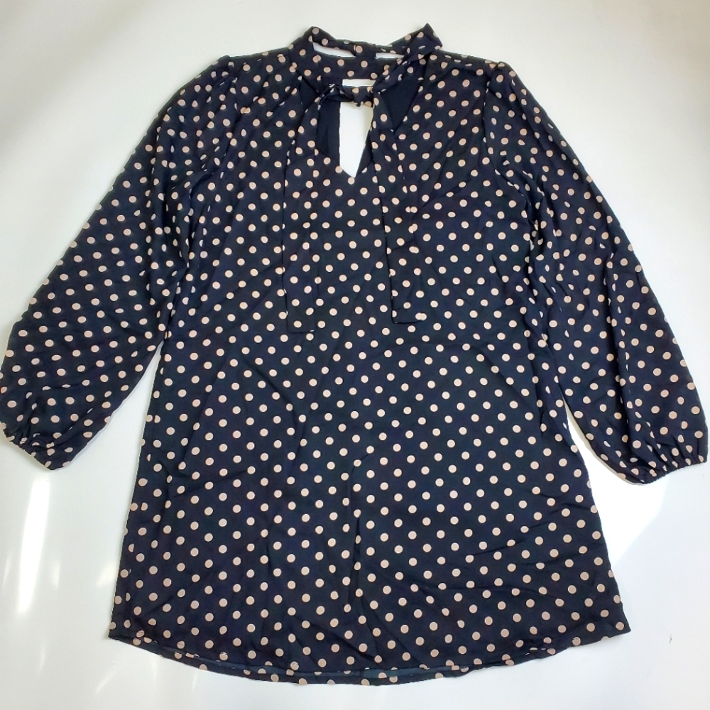 Lord & Taylor Tunic Blouse Tie Front  Detail